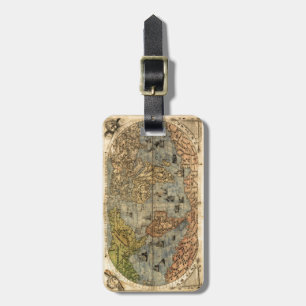 1565 Forlani AntiquevWeltkarte Renaissance Gepäckanhänger