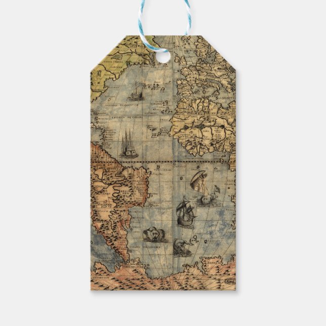 1565 Forlani AntiquevWeltkarte Renaissance Geschenkanhänger (Vorderseite)