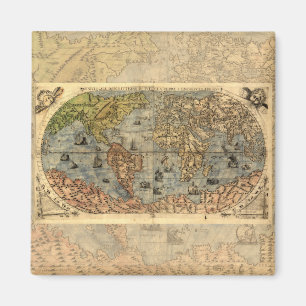 1565 Forlani AntiquevWeltkarte Renaissance Magnet