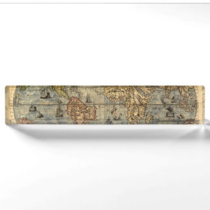 1565 Forlani AntiquevWeltkarte Renaissance Namensplakette