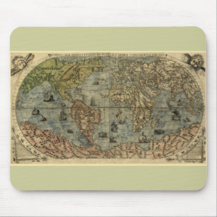 1565 Weltkarte von Ferando Berteli (Fernando Berte Mousepad