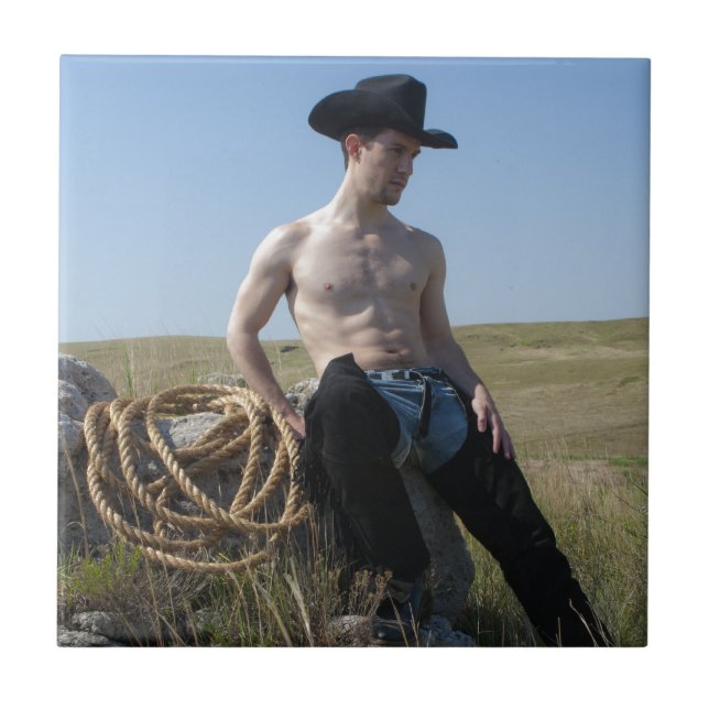 15693-RA Cowboy Fliese (Vorderseite)