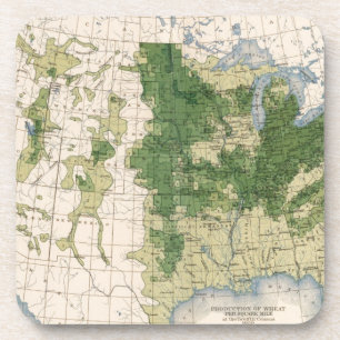 156 Weizen/Quadratmeilen Getränkeuntersetzer
