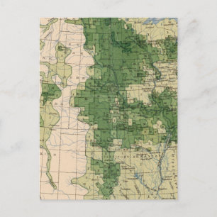 156 Weizen/Quadratmeilen Postkarte