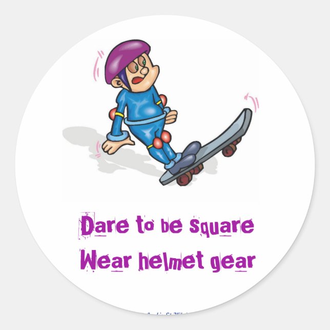 15771511[1]Dare to be Square Runder Aufkleber (Vorderseite)