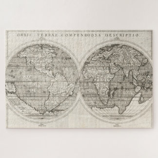 1598 Vintage Weltkarte für lateinische Kartographi