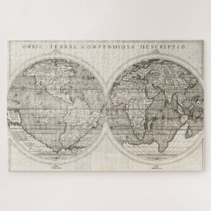 1598 Vintage Weltkarte Lateinische Kartographie