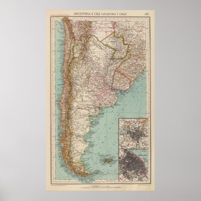 159 Argentinien und Chile Poster (Vorne)