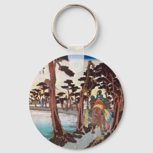 15. 吉 原 宿, 広 Yoshiwara-juku, Hiroshige, Ukiyo-e Schlüsselanhänger