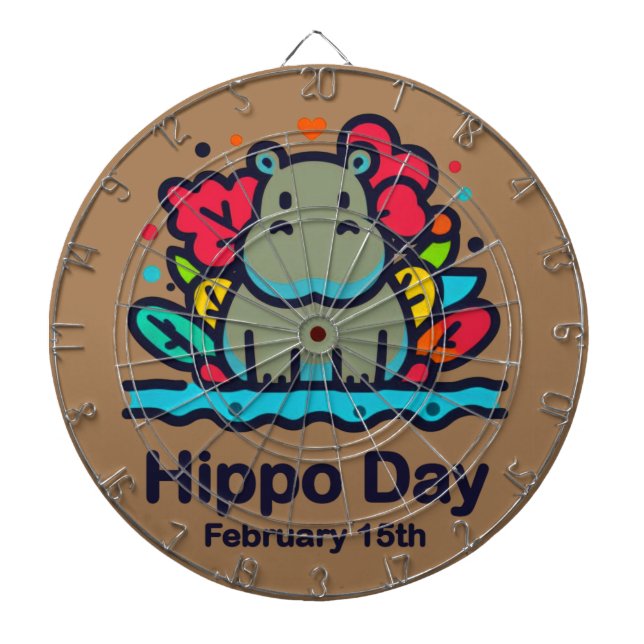 15.02. - Hippo Day Dartscheibe (vorne)