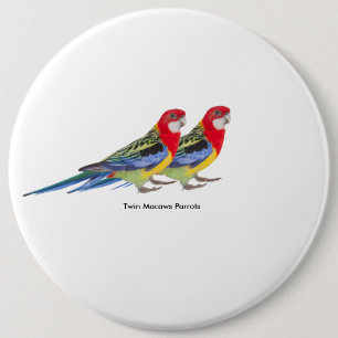 15,2 Cm Image de perroquet pour le badge rond colossal