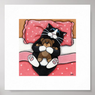15,2 cm x 15,2 cm | Whimsischer Katzenkunst | Katz Poster