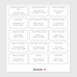 15 Anschrift des Gastes Aufkleber