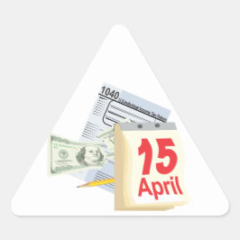 15. April - Dreieckiger Aufkleber