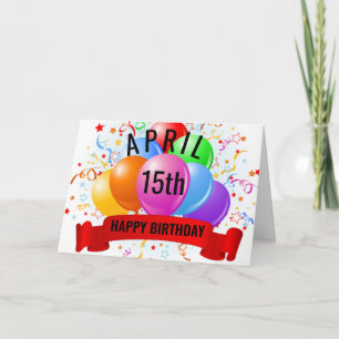 15. April Geburtstag Karte