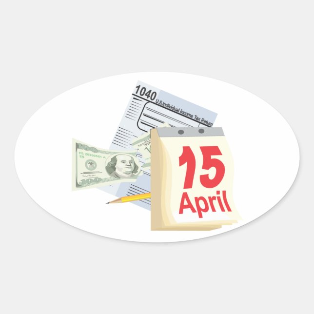 15. April - Ovaler Aufkleber (Vorderseite)