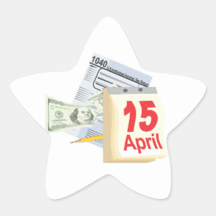 15. April - Stern-Aufkleber