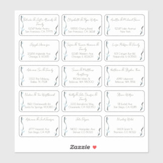 15 Aufkleber für den Namen eines Hochzeitgästen