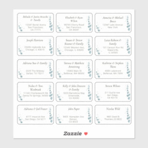 15 Aufkleber für den Namen eines Hochzeitgästen