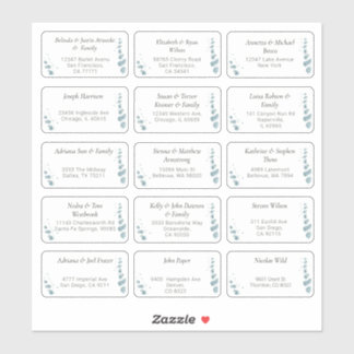 15 Aufkleber für den Namen eines Hochzeitgästen