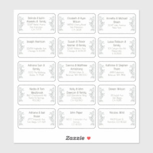 15 Aufkleber für den Namen eines Hochzeitgästen