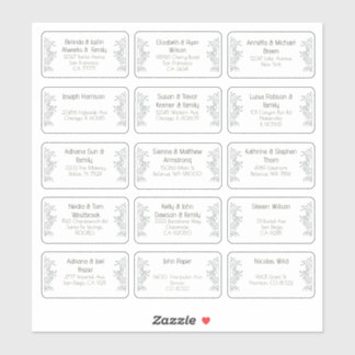 15 Aufkleber für den Namen eines Hochzeitgästen