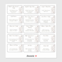 15 Aufkleber für den Namen eines Hochzeitgästen