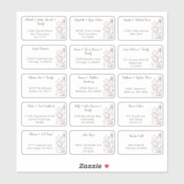 15 Aufkleber für den Namen eines Hochzeitgästen