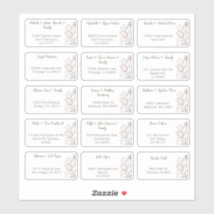 15 Aufkleber für den Namen eines Hochzeitgästen