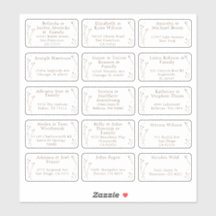 15 Aufkleber für den Namen eines Hochzeitgästen