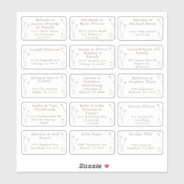 15 Aufkleber für den Namen eines Hochzeitgästen