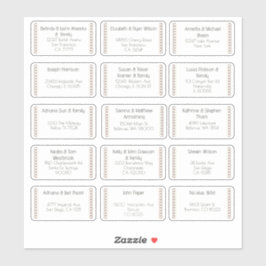 15 Aufkleber für den Namen eines Hochzeitgästen