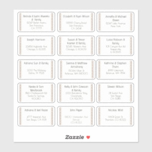 15 Aufkleber für den Namen eines Hochzeitgästen