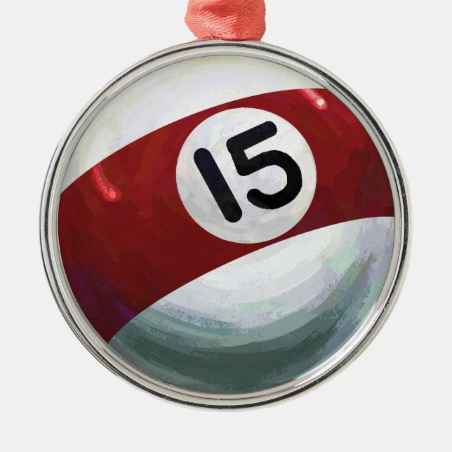 15 Ball Silbernes Ornament (Vorne)