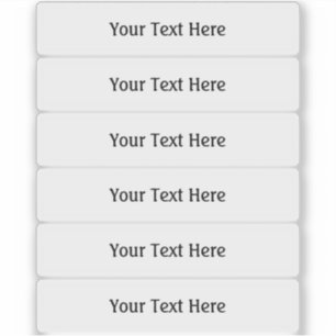 15 cm breite, transparente Etiketten