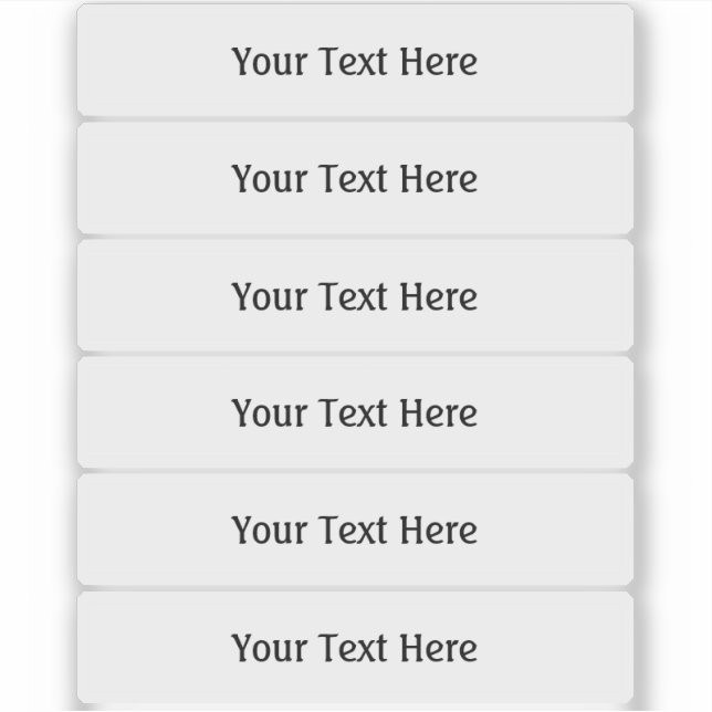 15 cm breite, transparente Etiketten (Vorderseite)