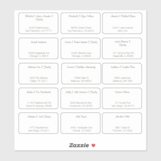 15 Einfache persönliche Adresse eines Hochzeitgäst Aufkleber