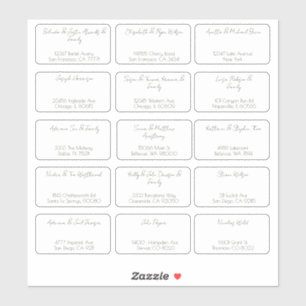 15 Einfache persönliche Adresse eines Hochzeitgäst Aufkleber