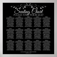15 elegante schwarze Hochzeitssattelkarte