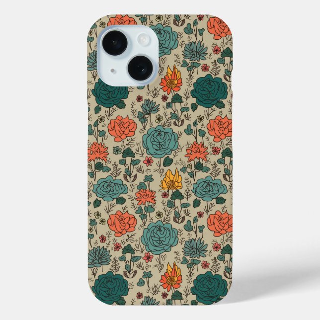 15-Fall-Blume-Muster für das iPhone Case-Mate iPhone Hülle (Rückseite)