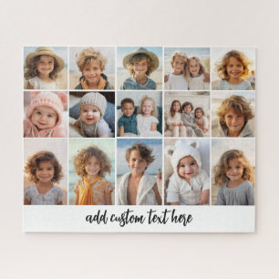 15 Foto Collage Grid - Skripttext - Schwarz-weiß