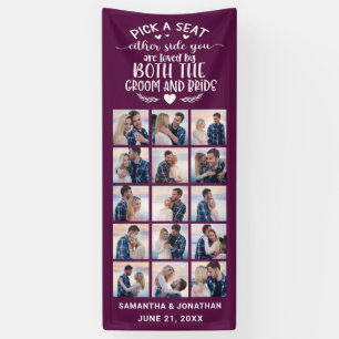 15 Foto Collage Plum/Weiß Willkommen bei unserer H Banner