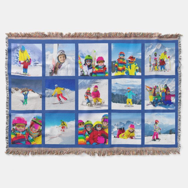 15-Foto-Raster-Collage Dunkelblau Decke (Vorderseite)