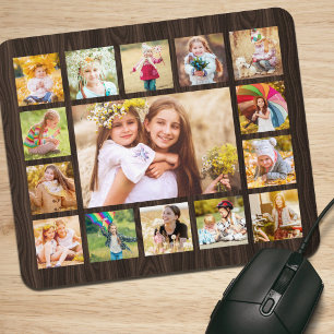 15 Fotocollage Einfach Holz Rustikal Mousepad