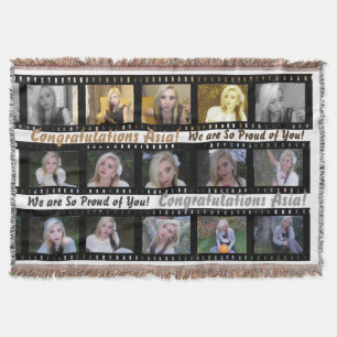 15 Fotos in einer "Filmstreifen"-Foto-Collage Decke