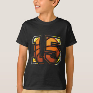 15. Geburtstag Basketball Geschenk für Spielernumm T-Shirt