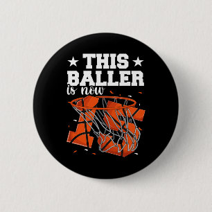 15. Geburtstag Basketballjungen Button