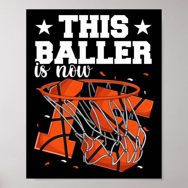 15. Geburtstag Basketballjungen Poster (Vorne)