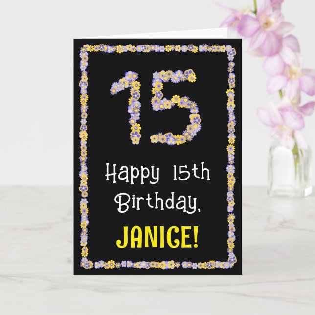 15. Geburtstag: Blumennummer, Individuelle Name, B Karte (Orchidee)