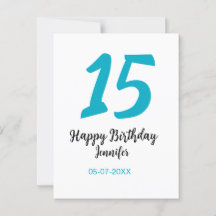 15. Geburtstag quiencenera fügen Datum Jahr blauen